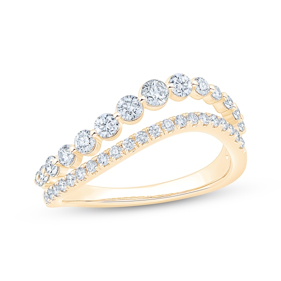 KAY Lab-Grown Diamonds Two-Row Fashion Ring 3/4 ct tw 10K Yellow Gold