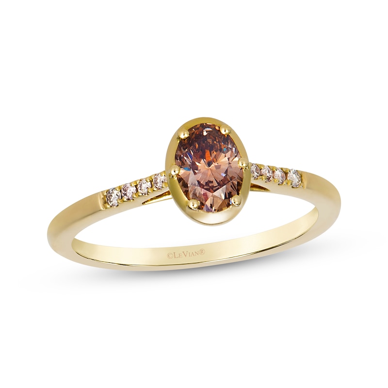 Main Image 1 of Le Vian Oval-Cut Diamond Ring 1/2 ct tw 14K Honey Gold