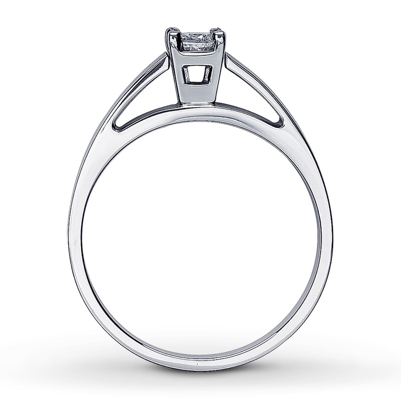 Main Image 2 of Now + Forever Diamond Solitaire Ring 1/4 carat Princess-Cut 14K White Gold (I/I2)