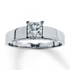 Thumbnail Image 0 of Diamond Solitiare Engagement Ring 3/4 ct tw Princess-cut 14K White Gold