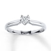 Thumbnail Image 0 of Diamond Solitaire Ring 1/4 carat Heart-shaped 14K White Gold (I/I2)