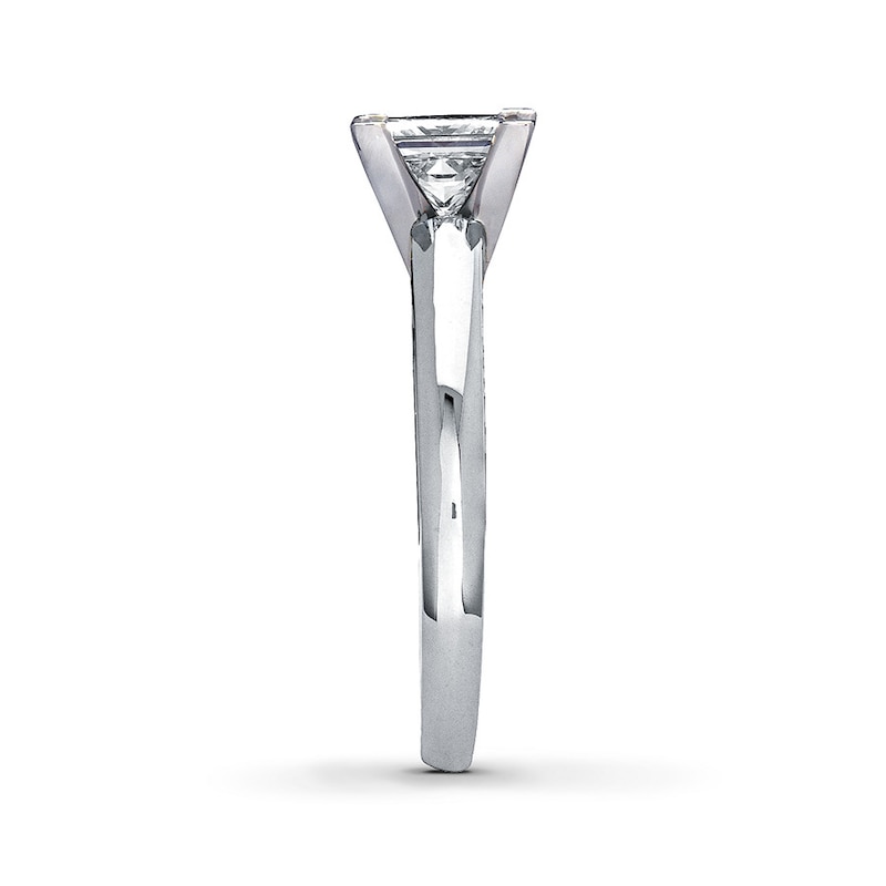 THE LEO Diamond Solitaire 1-1/2 ct Princess-cut 14K White Gold Ring