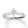 Diamond Solitaire Ring 1/4 carat Marquise 14K White Gold