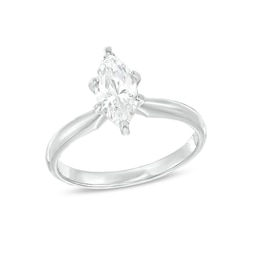 Now + Forever Diamond Solitaire Ring 1 carat Marquise 14K White Gold (I/I2)