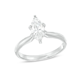 Now + Forever Marquise-Cut Diamond Solitaire Engagement Ring 1 ct tw 14K White Gold (I/I2)