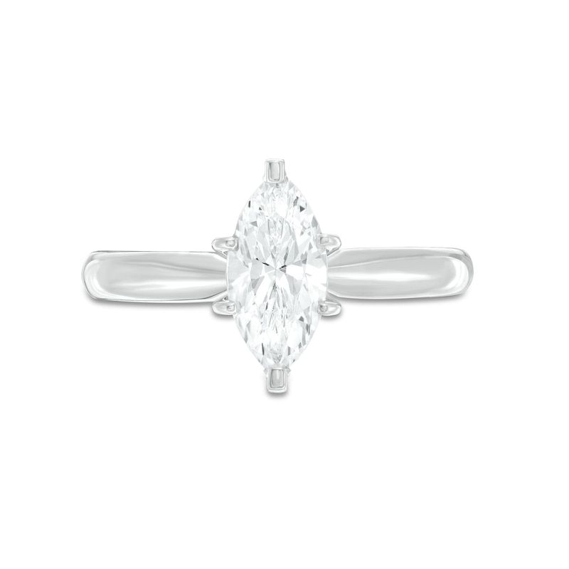 Main Image 4 of Now + Forever Diamond Solitaire Ring 1 carat Marquise 14K White Gold (I/I2)