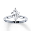 Thumbnail Image 0 of Certified Diamond Ring 1 carat Marquise 14K White Gold (I/I1)