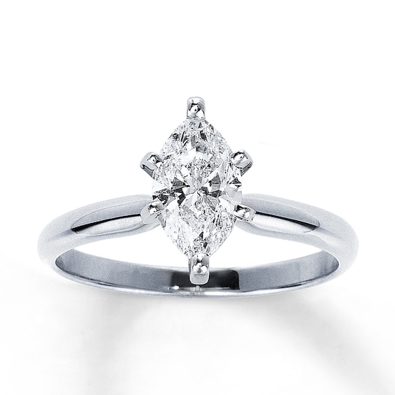 Now + Forever Certified Diamond Ring 1 carat Marquise 14K White Gold (I/I1)