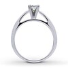 Thumbnail Image 2 of Certified Diamond Ring 1/2 carat Princess-cut 14K White Gold (I/I1)