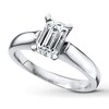 Thumbnail Image 0 of Diamond Solitaire Ring 1 Carat Emerald-cut 14K White Gold (I/SI2)