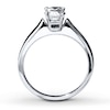 Thumbnail Image 1 of Diamond Solitaire Ring 1 Carat Emerald-cut 14K White Gold (I/SI2)