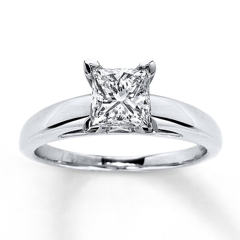 Main Image 1 of Now + Forever Certified Diamond Ring 1-1/4 carats Princess-cut 14K White Gold (I/I2)