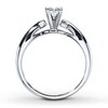 Thumbnail Image 1 of Diamond Solitaire Ring 3/8 Carat Princess-cut 14K White Gold (I/I2)