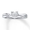 Thumbnail Image 1 of Solitaire Diamond Ring 3/8 ct tw Heart-cut 14K White Gold (I/I2)