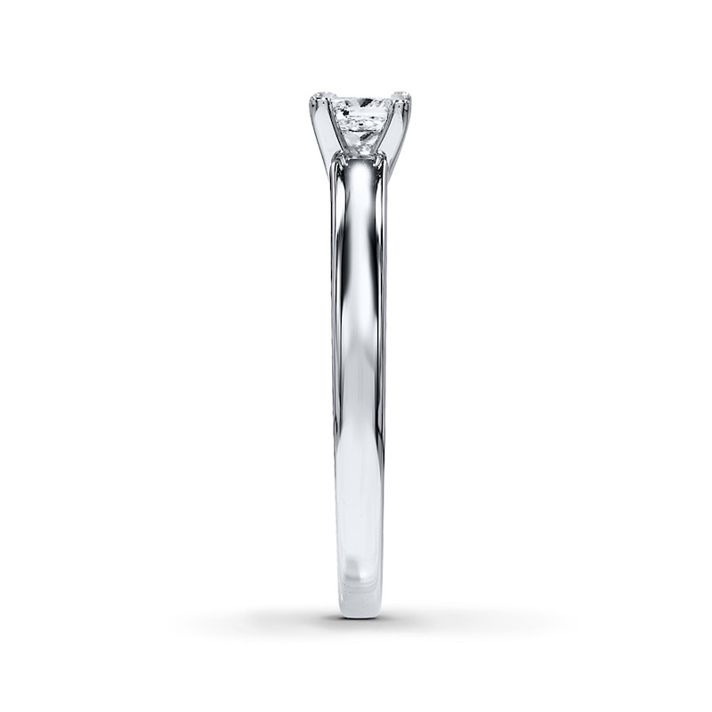 Main Image 3 of THE LEO Diamond Solitaire Ring 1/2 ct Princess-cut 14K White Gold