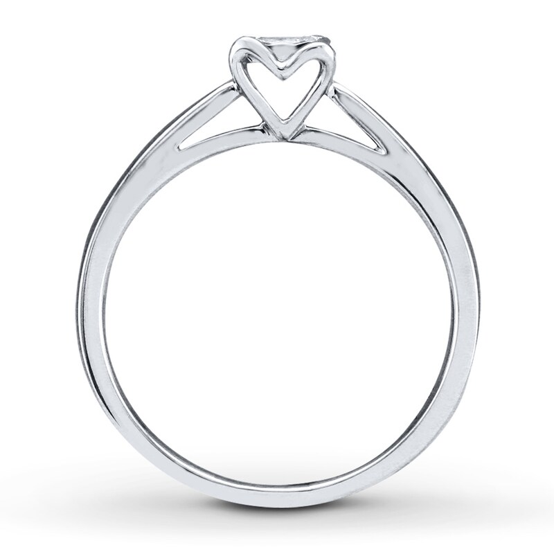 Main Image 2 of Now + Forever Diamond Ring 1/5 Carat Princess-cut 10K White Gold (I/I3)