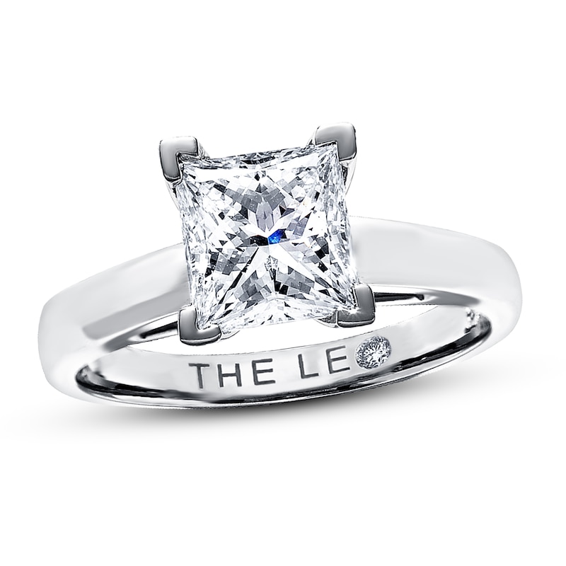 THE LEO Diamond Ring 2 Carat Princess-cut 14K White Gold