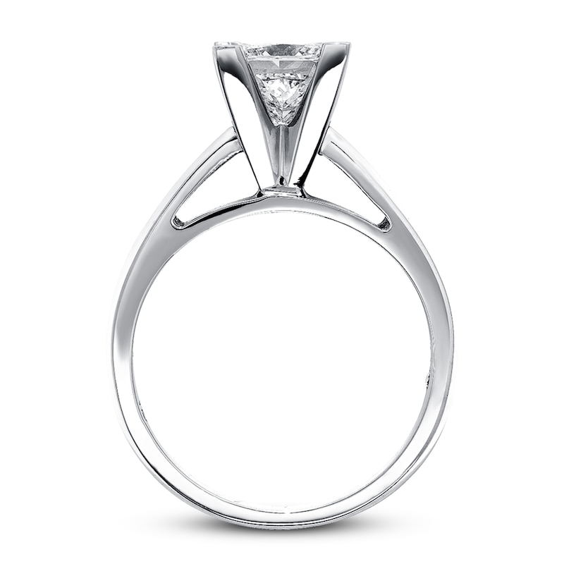 Main Image 2 of THE LEO Diamond Ring 2 Carat Princess-cut 14K White Gold
