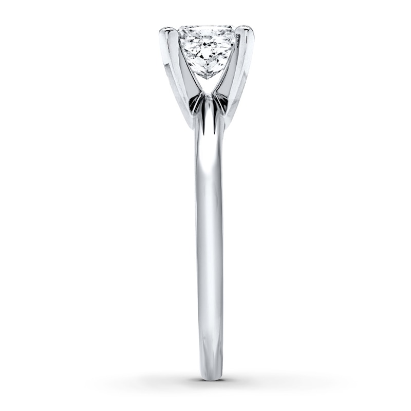 Certified Diamond Solitaire Ring 1-1/2 carats 14K White Gold