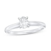 Certified Diamond Solitaire 1/2 ct Oval 14K White Gold