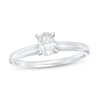 Thumbnail Image 1 of Now + Forever Certified Diamond Solitaire 1/2 ct Oval 14K White Gold (I/I1)