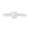 Thumbnail Image 2 of Certified Diamond Solitaire 1/2 ct Oval 14K White Gold (I/I1)