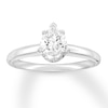 Thumbnail Image 0 of Certified Diamond Solitaire 1 ct Pear-shaped 14K White Gold (I/I1)