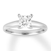 Thumbnail Image 0 of Colorless Diamond Solitaire 1 ct Princess-cut 14K White Gold (F/I1)