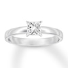 Thumbnail Image 0 of Certified Diamond Solitaire 1/2 ct Princess-cut 14K White Gold (I/SI2)