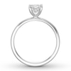 Thumbnail Image 1 of Certified Diamond Solitaire 3/4 ct Princess-cut 14K White Gold (I/SI2)