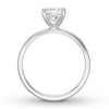 Thumbnail Image 1 of Certified Diamond Solitaire 1 ct Princess-cut 14K White Gold (I/SI2)
