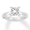 Thumbnail Image 0 of Certified Diamond Solitaire 1-1/2 ct Princess 14K White Gold