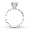 Thumbnail Image 1 of Certified Diamond Solitaire 1-1/2 ct Princess 14K White Gold