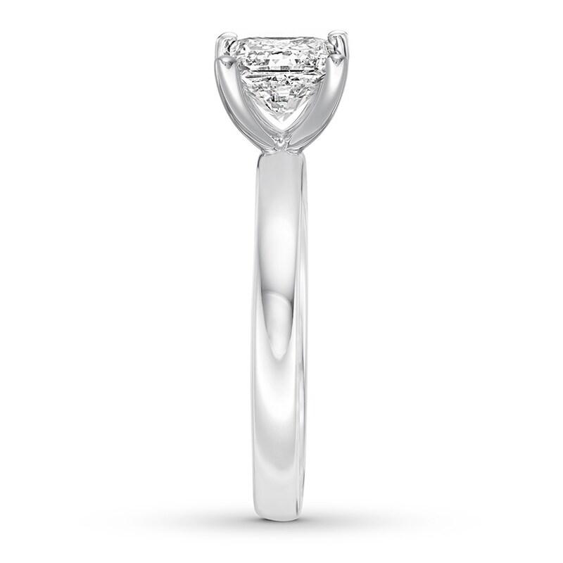 Main Image 3 of Certified Diamond Solitaire 1-1/2 ct Princess 14K White Gold (I/SI2)