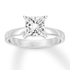 Thumbnail Image 0 of Certified Diamond Solitaire 1-1/2 ct Princess 14K White Gold (I/SI2)