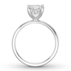 Certified Diamond Solitaire 1-1/2 ct Princess 14K White Gold