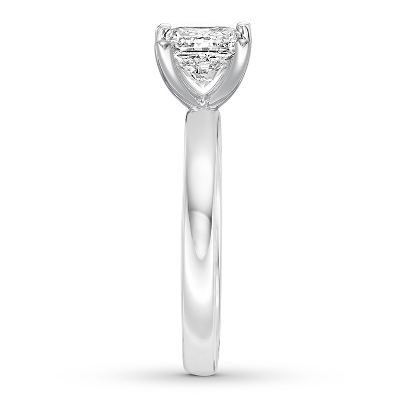 Certified Diamond Solitaire 1-1/2 ct Princess 14K White Gold (I/SI2)