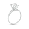 Certified Diamond Solitaire 2 ct Princess-cut 14K White Gold