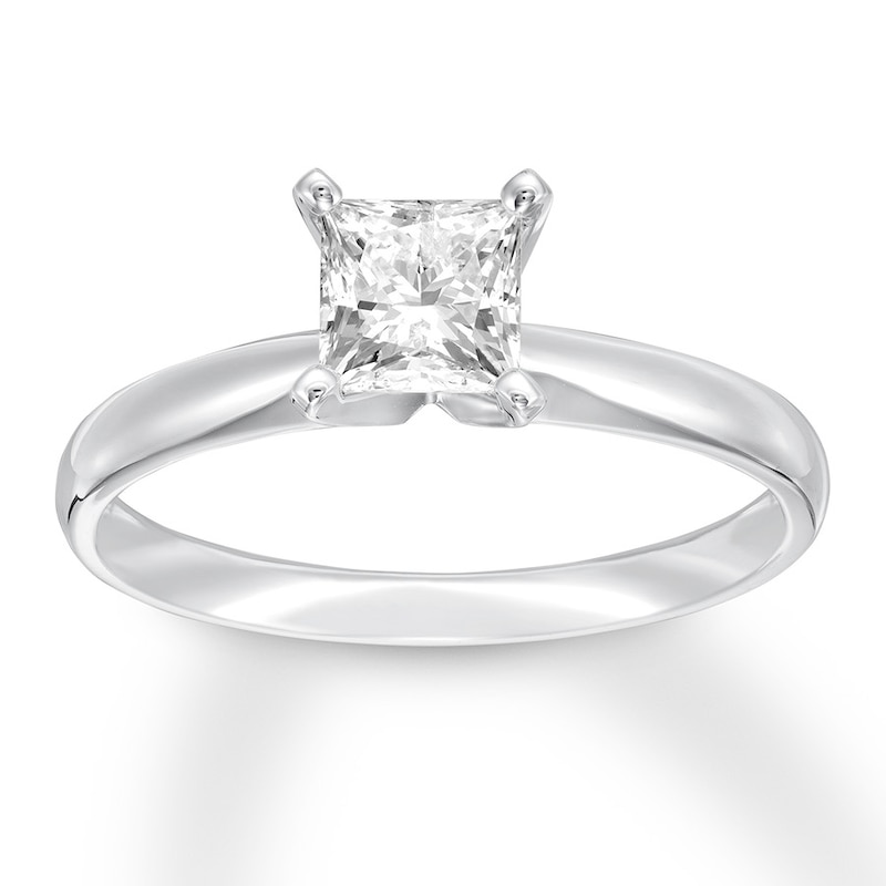Main Image 1 of Now + Forever Certified Diamond Solitaire 3/4 ct Princess-cut 14K White Gold (I/I1)