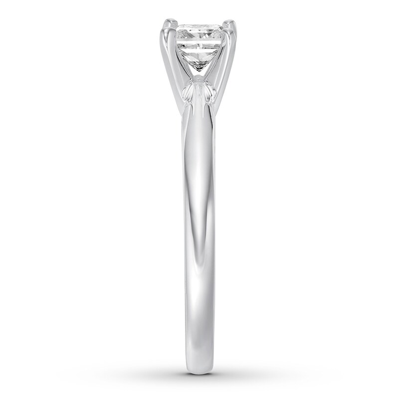 Main Image 3 of Now + Forever Certified Diamond Solitaire 1/2 ct Princess-cut 14K White Gold (I/I1)