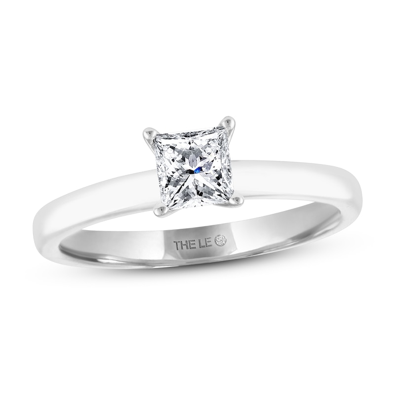 Main Image 1 of THE LEO Diamond Artisan Ring 3/4 Carat Princess-cut 14K White Gold