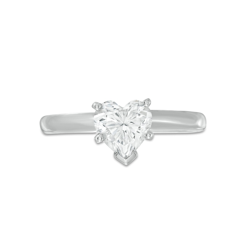 Main Image 3 of Now + Forever Diamond Solitaire Ring 1 carat Heart-shaped 14K White Gold (I/I2)