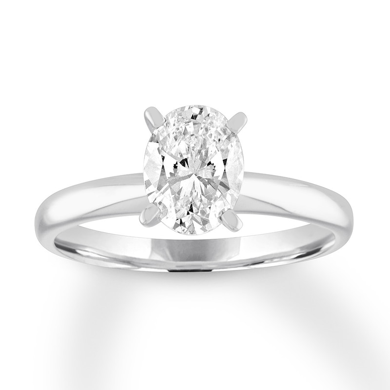 Main Image 1 of Now + Forever Diamond Solitaire Engagement Ring 1 Carat Oval 14K White Gold (I/I2)
