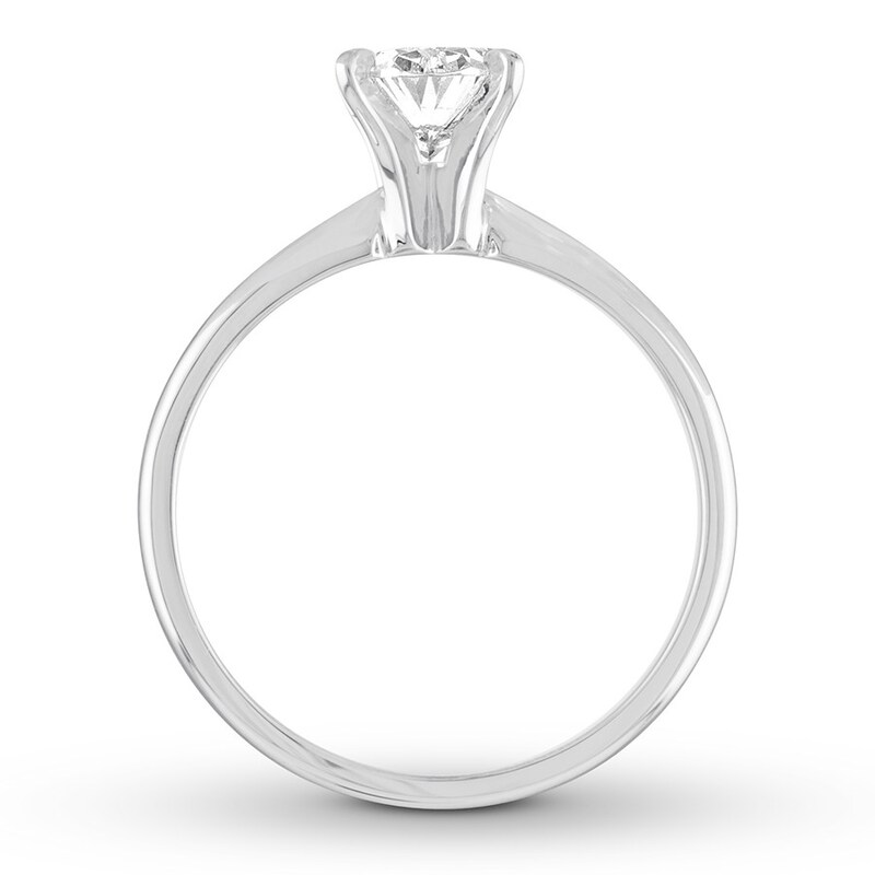 Main Image 2 of Now + Forever Diamond Solitaire Engagement Ring 1 Carat Oval 14K White Gold (I/I2)