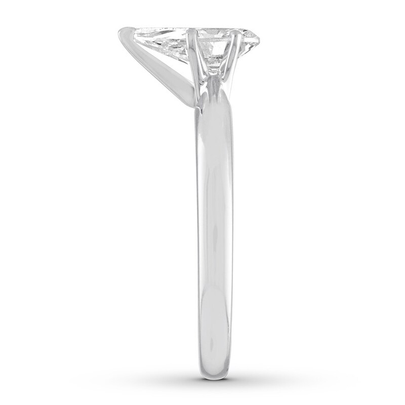 Main Image 3 of Now + Forever Diamond Solitaire Engagement Ring 1 Carat Pear 14K White Gold (I/I2)