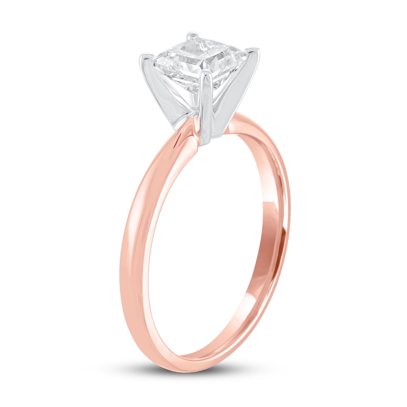 Diamond Solitaire Engagement Ring 1 ct tw Princess-cut 14K Rose Gold (I/I2)