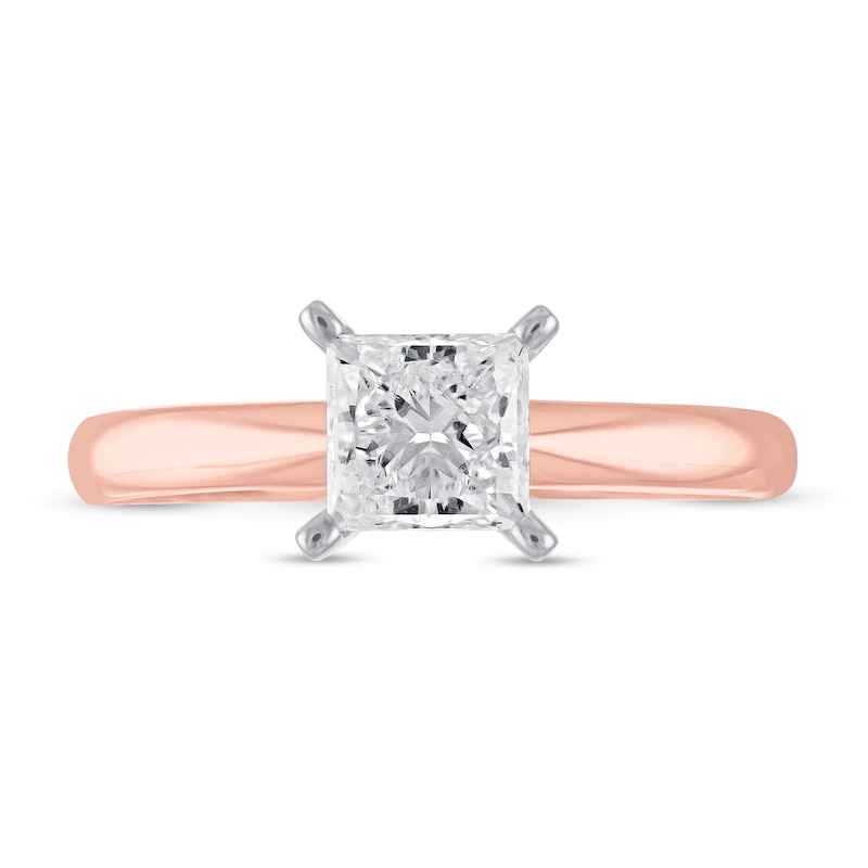 Main Image 3 of Now + Forever Diamond Solitaire Engagement Ring 1 ct tw Princess-cut 14K Rose Gold (I/I2)