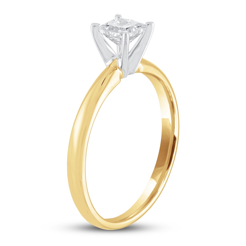 Diamond Solitaire Engagement Ring 1/2 ct tw Princess-cut 14K Yellow Gold