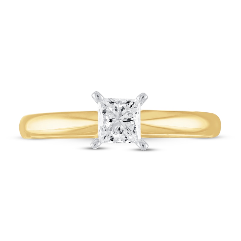 Diamond Solitaire Engagement Ring 1/2 ct tw Princess-cut 14K Yellow Gold
