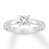 Thumbnail Image 0 of Certified Diamond Solitaire 1/2 ct Princess-cut 14K White Gold